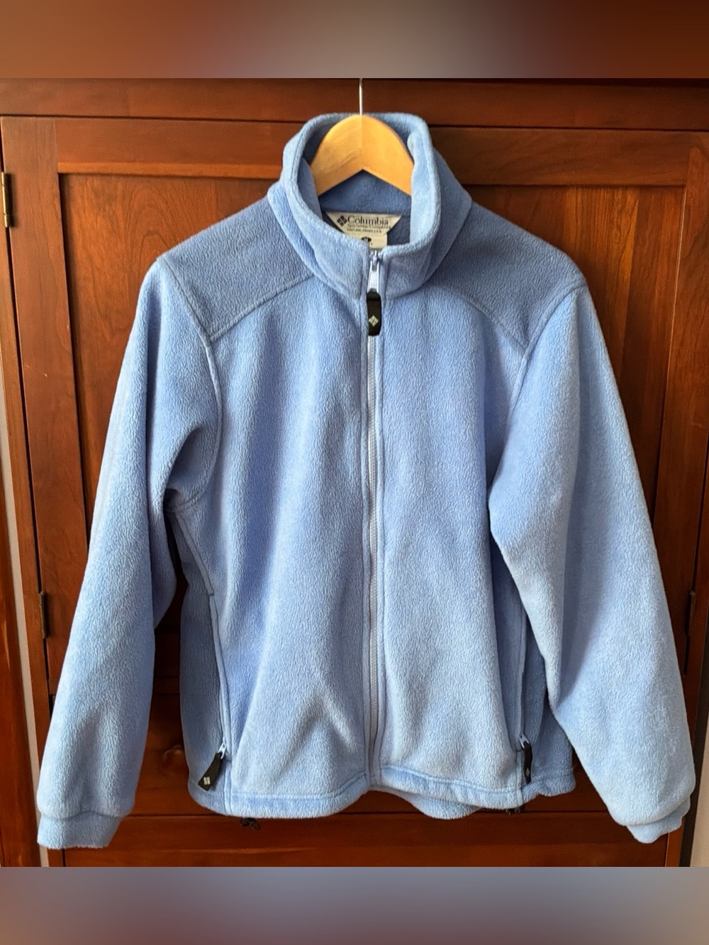 Columbia Sportswear Light Blue Fleece Full Zip Jacket Sz Medium